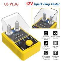 Spark Plug Tester 12V Diagnostic Tool US Plug gray