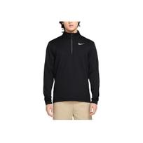 Nike Victory Dri-Fit Therma Flex Logo Pullover Comfortable Fashion Long Sleeve T-Shirt Men Tops Black White FZ7463-010 S black