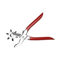 Durable 6-Size Leather Hole Punch Revolving Carbon Steel Leather Punch Plier Portable Belt Hole Puncher Watchband Strap gray