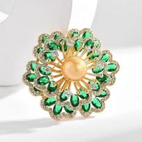 Three-dimensional Begonia Flower High-end Women's Exquisite Luxury High-end Sense Products Brooch 5*5CM beige