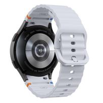 Originali silikoninė apyrankė skirta Samsung Galaxy Watch 7 FE 6 4 Classic 5 pro 44mm 40mm 43mm 47mm 45mm apyrankė Galaxy Watch6 7 dirželis Galaxy 5 40mm 44mm šviesiai pilka spalva