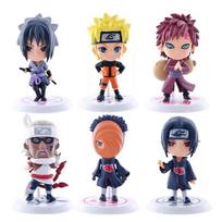 6 Pcs/Lot NARUTO Sasuke Gaara Uchiha Madara Figure 7-8cm 2 Style Personality Foundation Mini Figurines Playthings Present beige