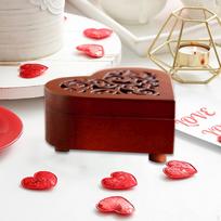 Music Box with Manual , Hollow Flower Design, Gift for Husband, Wife, Girl, Grandmother, Sister Gold Core black