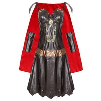 Women's Medieval Spartan Warrior Costume - Greek Gladiator Halloween Outfit Medium black