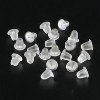 200-400Pcs Rubber Earring Backs Silicone Round Ear Plug Blocked Caps Earrings Back Stoppers for DIY Earrings Jewelry Making 200pcs gray