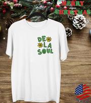 De La Soul hip hop band T-shirt White Short Sleeve All Sizes S to 5Xl S black