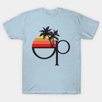 Ocean Pacific T-Shirt Surfing Fashion Summer Vacation Sea Marine Vintage S black