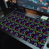 Among Us Mouse Pad Large Gaming Table Cushion Non-slip Laptop Tablet Big Mousepad XXL Mat Mini PC Playmat With Lock edge_XIA 30cmx60cm(11.8x23.6inch) gray