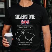 Silverstone Race Track T Shirt Motorsport Enthusiast Vintage Fashion Stylish Unisex Streetwear Versatile S