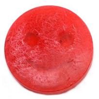 Happy Scrub Soap - Strawberry & Guava Šveičiamasis muilas su juoko formos lufa – Braškė ir Guava
