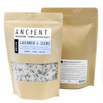 Himalayan Bath Salt Blend 500g – Relax Relax: Levandų eterinis aliejus ir sėklos + Jojobos aliejus