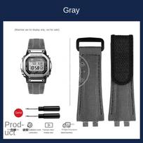nylon watch Strap For Casio 35th anniversary GMW-B5000 G-SHOCK 3459 with Metal Head-link canvas watchband Bracelet Free tools For GMW-B5000 pilka spalva