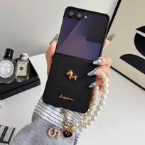 Case for Samsung Galaxy Z Flip 7 6 5 4 3 with Bling Bracelet PC Slim Shockproof Cover Phone Bumpers Samsung Z Flip5 juoda