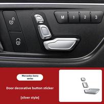 Automobilio lango pakėlimo mygtuko dangtelio lipdukas Jungiklių skydelio stilius Mercedes Benz A B C klasės W204 W212 GLA GLK CLA GL ML GLE gray