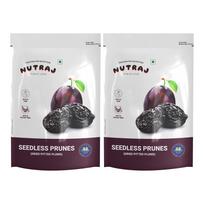 Nutraj Kalifornijos džiovintos slyvos be kauliukų (Be sėklų) 400 Gramų (200 G X 2) Maišelis|Slyvos|Aalobukhaara|Mišrios džiovintos vaisių ir riešutų užkandžios|Riešutai|Maisto prekės white