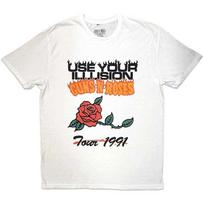 Guns N' Roses Unisex T-Shirt: Use Your Illusion Tour 1991 (X-Large) S white