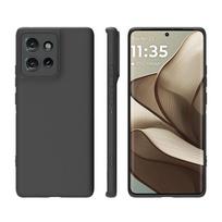 EUCAGR For Motorola Moto Edge 60 Neo Case TPU Soft Slim Black Matte Silicone Case For Moto Edge 60 Neo 60Neo Back Cover Bumper Moto Edge 60 Neo juoda