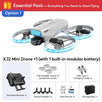 XJ2 Mini dronas 8K dviguba HD kamera 5G WIFI perdavimas Sulankstomas bešepetėlis RC keturcopteris Pilno dangalo apsauginis dangtelis Nuotolinio valdymo pulto žaislas Normal RC-1B
