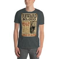 Billy The Kid Mug Shot Wanted Poster Mugshot West Cowboy Vintage TShirt Unisex T-Shirt XXL
