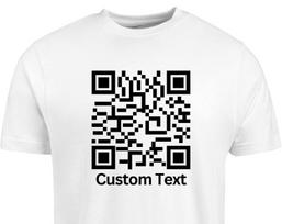 Individualus Marškinėlis su QR Kodu arba Marškinėlis vaikams | Personalizuotas T-shirt | Sukurkite Savo Marškinėlį arba Marškinėlį vaikams 2XL white