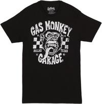Gas Monkey Garage Gassed Up Adult T-Shirt - Black (Large) XL white