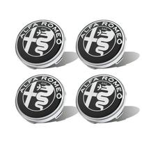 Ratlankių dangteliai 4 vnt. Automobilio emblema Ratlankio centro dangtelis Automobilio aksesuarai Alfa Romeo Giulietta 159 Mito Giulia Stelvio 147 156 Tonale BY6 black