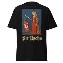 Sir Racha T-Shirt - Funny Medieval Hot Sauce Pun Tee L brown