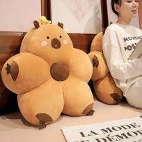 Creative new capybara Kapibara waist soft bag bedside seat office student home multi-functional cushion 45 cm orange