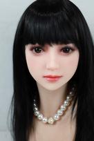 Figure Head TPE Wig Two Connection Wig Type Long Black Hair Only, High-Quality Head, Type, Methods, #363 - beige