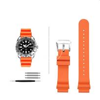 20mm 22mm High Quality Fluororubber Extended Watch Strap for Seiko Water Ghost Abalone Small MM Can SRP601J1 SRPB53 Watchband 20mm gray