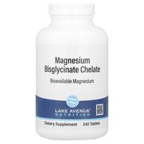 Lake Avenue Nutrition, magnio bisglicinato chelatas, su TRAACS®, 200 mg, 240 tablečių (100 mg vienoje tabletėje)