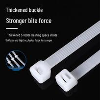 White Self-Locking Nylon Cable Ties - 3x4x250, 5x300 for Wire Management and Bundling 3*200 (2.5mm wide) Promo 100 pcs