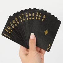 Pokerio kortos atsparios vandeniui auksinės sidabrinės žaidimo kortų rinkinys PVC spalvų rinkinys magiška Dmagic pakuotė stalo žaidimų dovanų kolekcija juoda