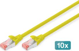 Digitus CAT 6 S/FTP Patchkabel, 10 StĂĽck, 2m, gelb