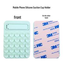 Silicone Suction Cup Metal Phone Holder: Non-Slip, Self-Adhesive, Desktop Stand white