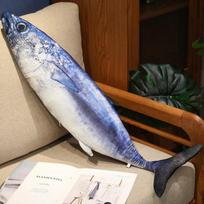 3D modeliavimo žuvies pliušiniai žaislai, įdaryti tunai, lašiša, rudens sairy, grupavimas, pliušinis pagalvė, kūrybinga sofa, pagalvėlė, dovanų vaikams žaislas 80cm