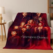 26 Style The Vampire Diaries Damon Salvatore Flannel Blanket,Warm and Cozy Soft Throw Blanket for Home Bedroom Bed Sofa Cover 75x90cm brown