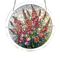 Acrylic Puzzle Suncatcher, Stained Glass Window Hanging Ornaments, DIY Jigsaw Puzzle Sun Catcher Kit for Home, Garden Decor, Gift for Women, Mom, D beige