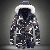 Kamufliažinė parka vyriška žieminė striukė vyrams dideliu kailiniu apykakle mada vidutinio ilgio paltai plius dydis žieminis paltas vyrams parka homme 5XL S
