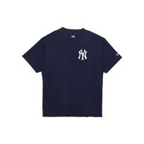 New Era New York Yankees SS23 Vienspalviai NY raidės apvalia iškirpte trumparankoviai marškinėliai Unisex Viršutiniai drabužiai Tamsiai mėlyni 13718797 XXL white