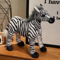 Simuliacinis poni žirgo zodiako lėlė metų pliušinis žaislas poni zebras lėlė vaikų raminanti minkšta lėlė 26*26cm（0.2kg） dryžiai