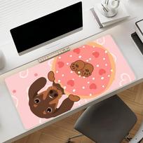 Animacinis mielas šuo taksas pelės kilimėlis neslystantis guminis žaidėjo balanso kompiuterio kilimėlis dekoracija stalo kilimėlis nešiojamojo kompiuterio biuro didelis 30cmx60cm(11.8x23.6inch) pink