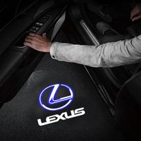 LED automobilio durų pasitikimo šviesos logotipo projektoriaus lazerinės lempos Lexus ES GS GX IS LS LX 460 RC 300 350 300h 330 400 RX270 350 450h RC XN0 2PCS gray