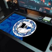Arminia Bielefeld Mouse Pad Large Gaming Table Cushion Non-slip Laptop Tablet Big Mousepad XXL Mat Mini PC Playmat With Lock edge_XIA 30cmx60cm(11.8x23.6inch) blue