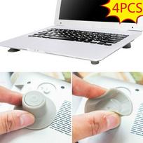 4Pcs Laptop Notebook Laptop Heat Reduction Cooling Pad Cool Feet Suction Cup Thermal Stand for Laptop black