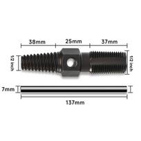 Double Head Screw Extractor Pipe Threader 1/2 Inch 3/4 Inch Reusable Broken Bolt Remover Dual-use Easy Out black