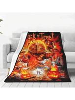 Helovino siaubo filmas Trick 'R Treat Sam Moliūgas Šiltos flanelinės pledinės antklodės Miegamojo, biuro lovatiesės 75X95CM pilka spalva