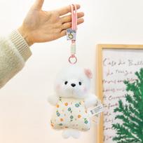 Cute Seal Plush Pendant Keychain: Decompression Bean Bag Toy & Trendy Play Accessory 16cm beige