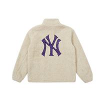 New Era Sherpa Color Block NY Embroidered Warm Jacket Unisex jackets Light-Yellow 12877415 XS beige
