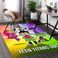 1pc Teen Titans Go Adventure Carpet Rug for Bedroom Living Room Decor Sofa Home Game Area Rug Non-slip Floor Mat. D7220173 40cm x 60cm black